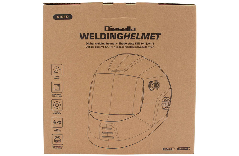 Schweißerhelm mit Solarpanel