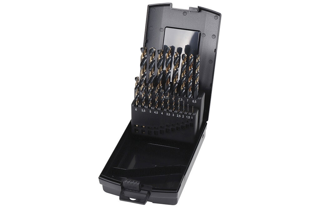 Tecos HSS Metall-Bohrer-Set, 19 Teile
