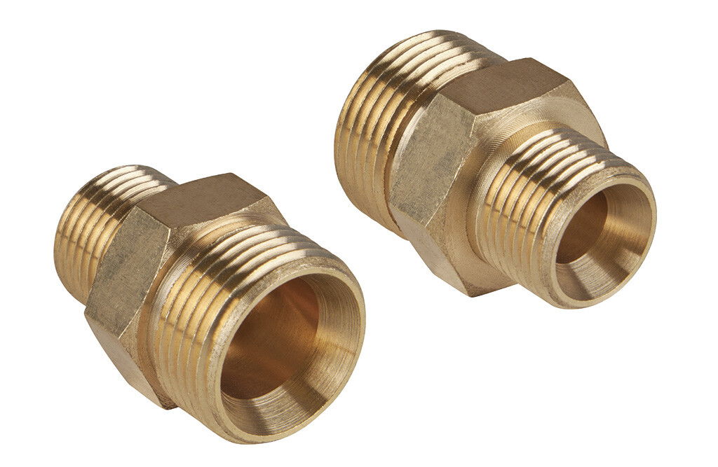 Doppelnippel, Messing