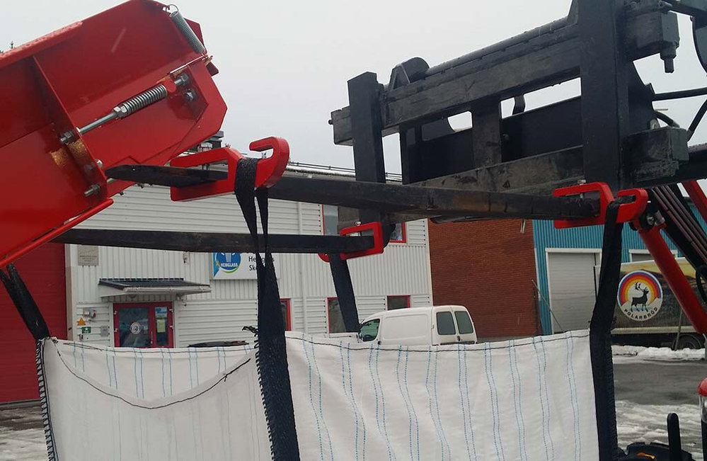 4x Big Bag Haken für Palettengabel, Frontladerhaken 4T