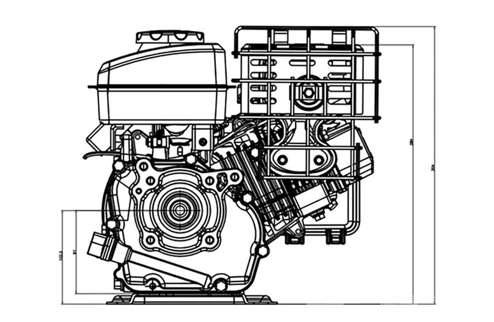 Benzinmotor LC148F 2,5PS 80cm³ | Loncin