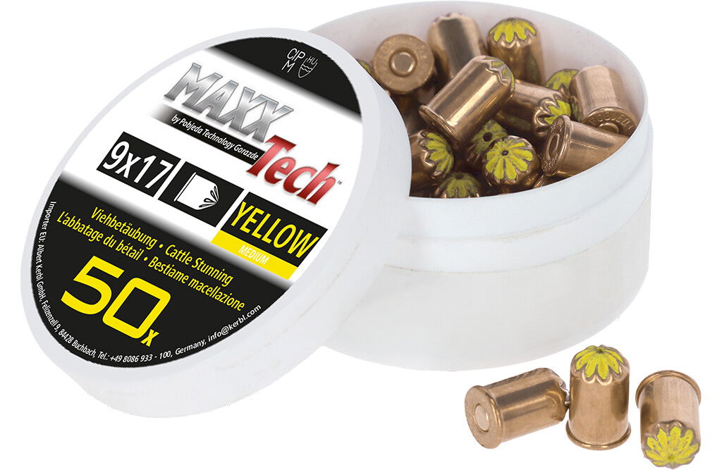Schlachthofpatronen, 50 Stück - gelb