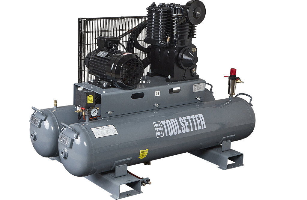 Industriekompressor 5 PS Doppeltank 10 bar 180 liter
