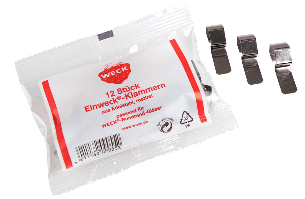 12x WECK Einkochklammern