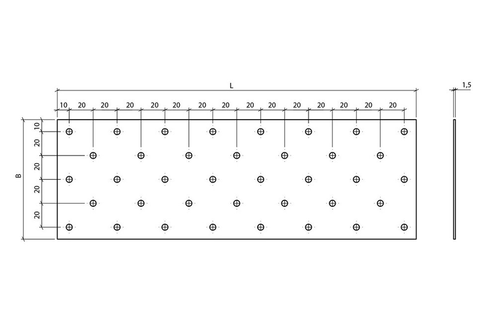 Standardplatte 40x160x1,5 mm