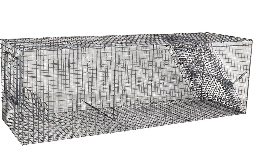 Lebendfalle aus verzinktem Drahtgeflecht, 146x44x46cm