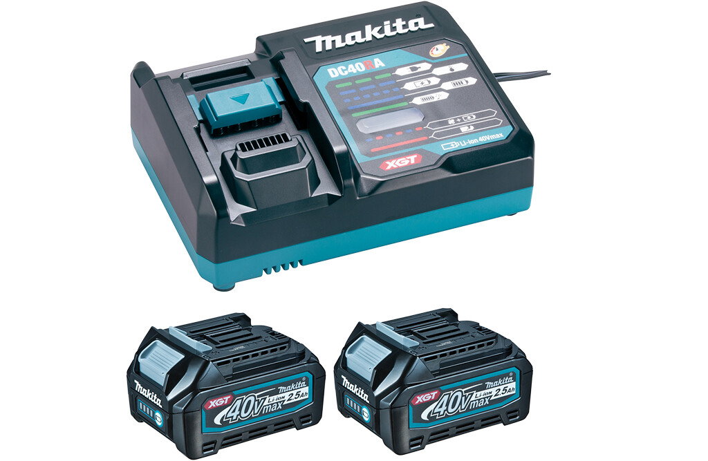 Makita 40V Schlagbohrmaschinen-Kit, inkl. Akkus und Zusatzartikel