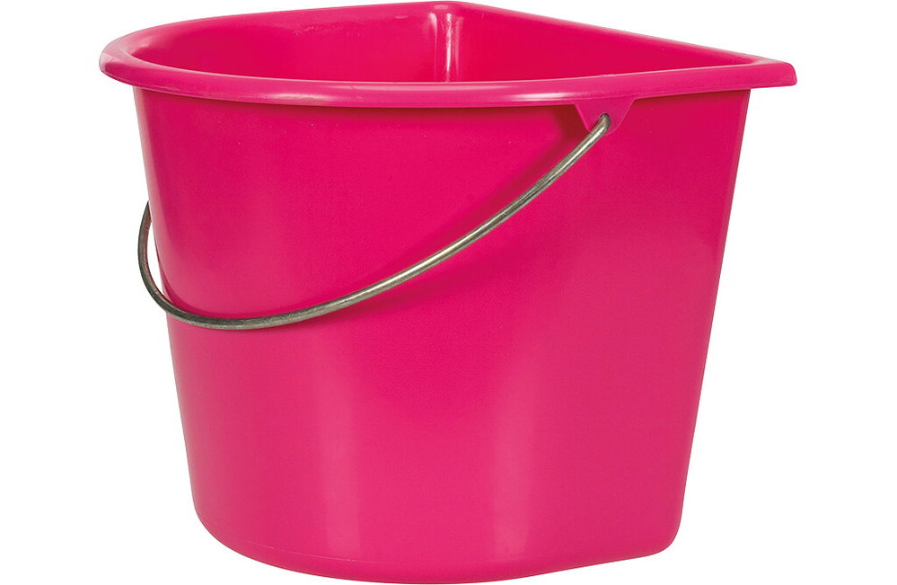 Eimer 15 Liter rosa, flache Rückseite