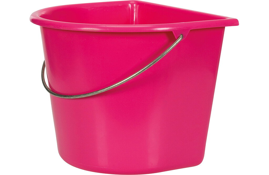 Eimer 15 Liter rosa, flache Rückseite