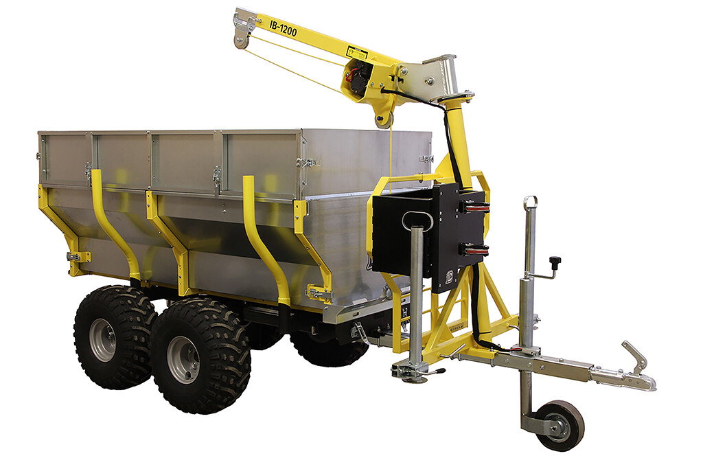 Kran für Rückewagen IB1200, 300kg Traglast