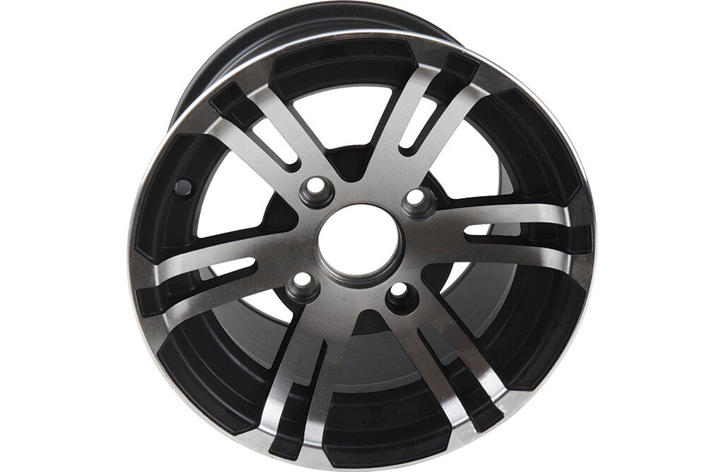 Leichtmetallrad, hinten - schwarz/silber