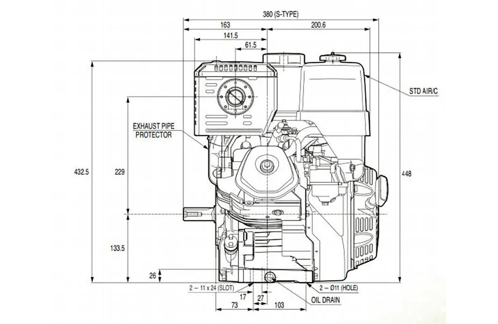 Benzinmotor G420FA 15PS 407cm³ | Loncin