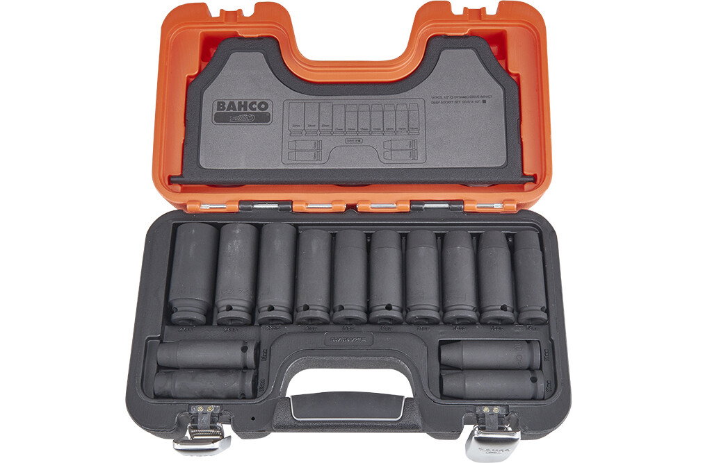 BAHCO DD/S14 Kraftsteckschlüssel-Satz 14-teilig 1/2" lang
