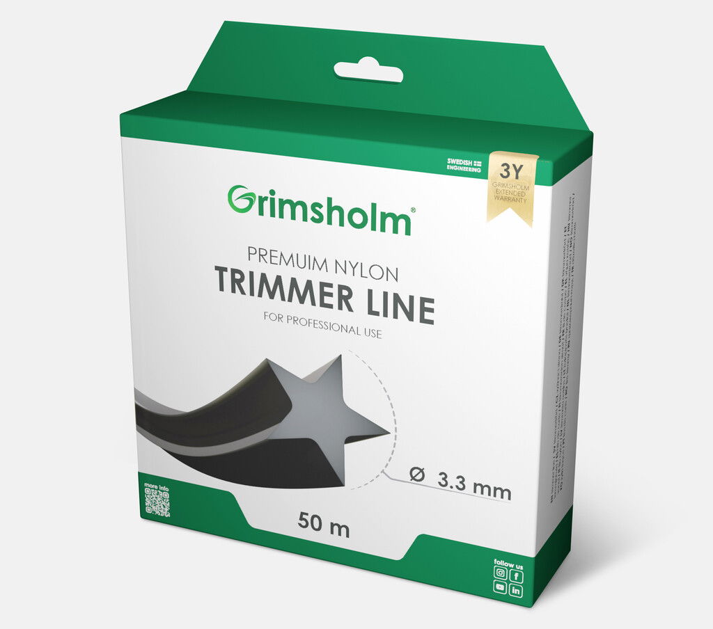 Trimmerkabel, Star, schwarz, 3,3 mm, 50 m