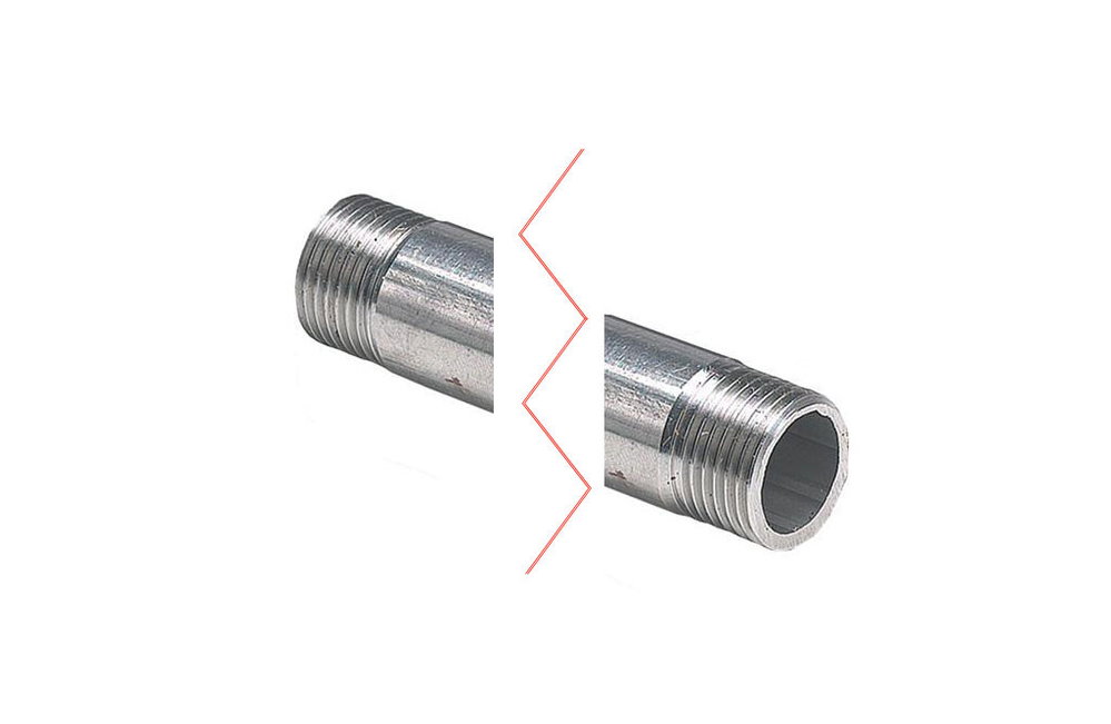 Rostfreies Rohr, 1/2", mit Außengewinde