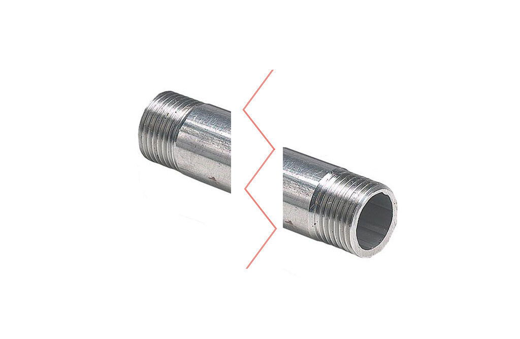 Rostfreies Rohr, 1/2", mit Außengewinde