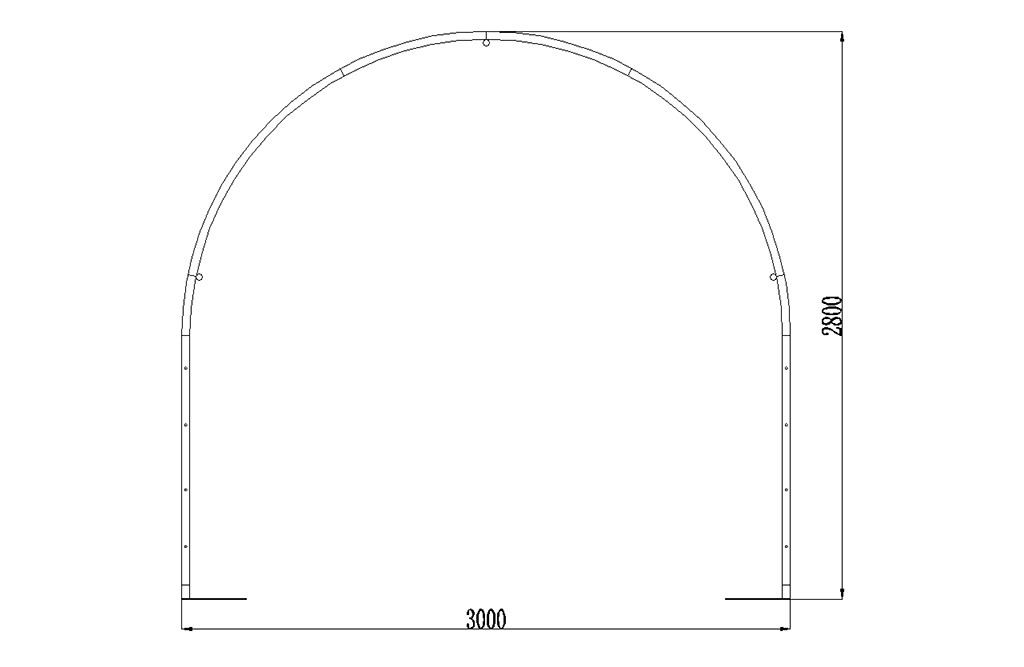 Weidezelt 3x3x2,8m, Weideunterstand mit PVC-Plane, offene Seiten