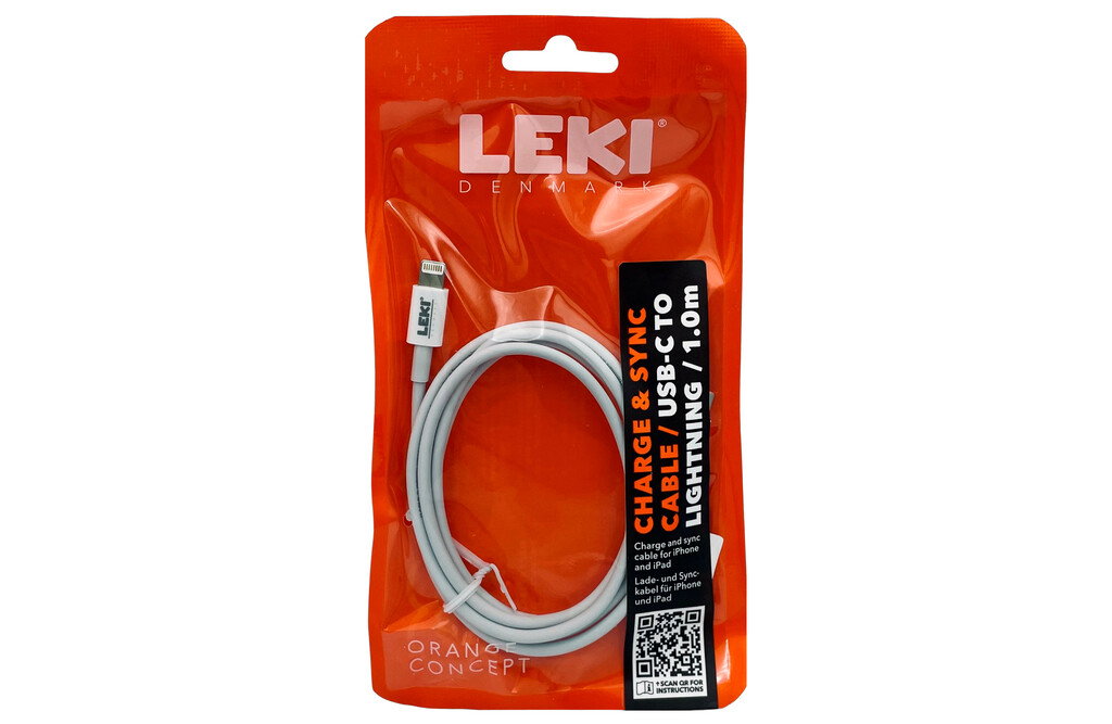 Leki USB-C auf Lightning-Kabel 1 m, weiß