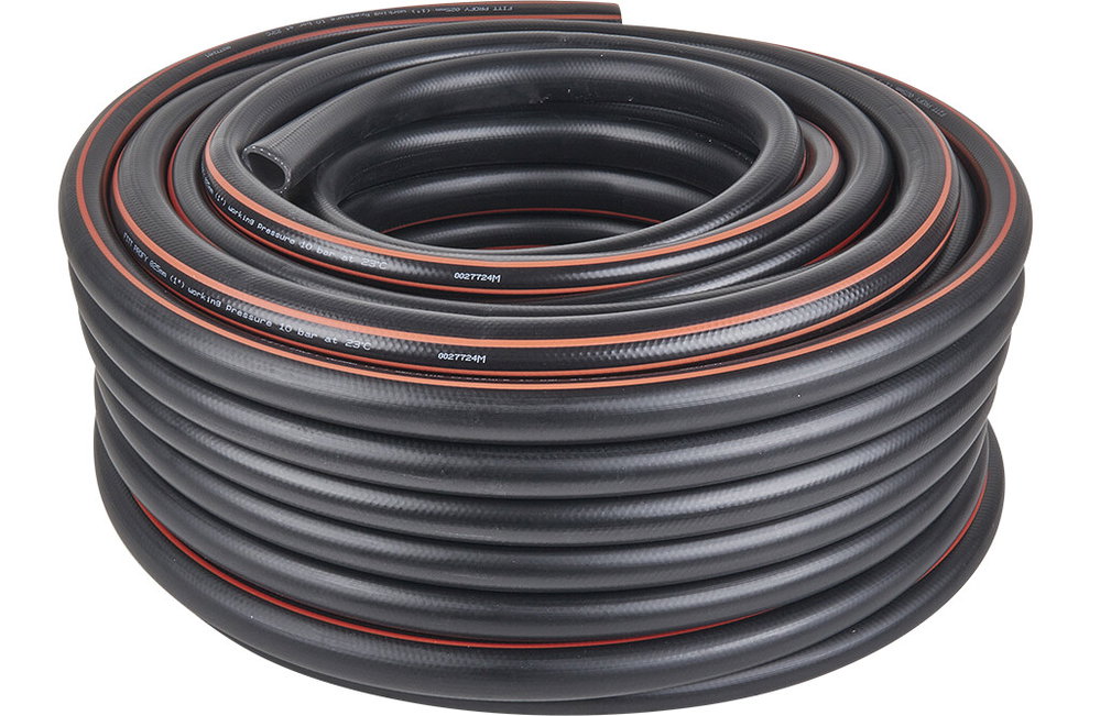 50m Wasserschlauch 1" in schwarz, 30 bar