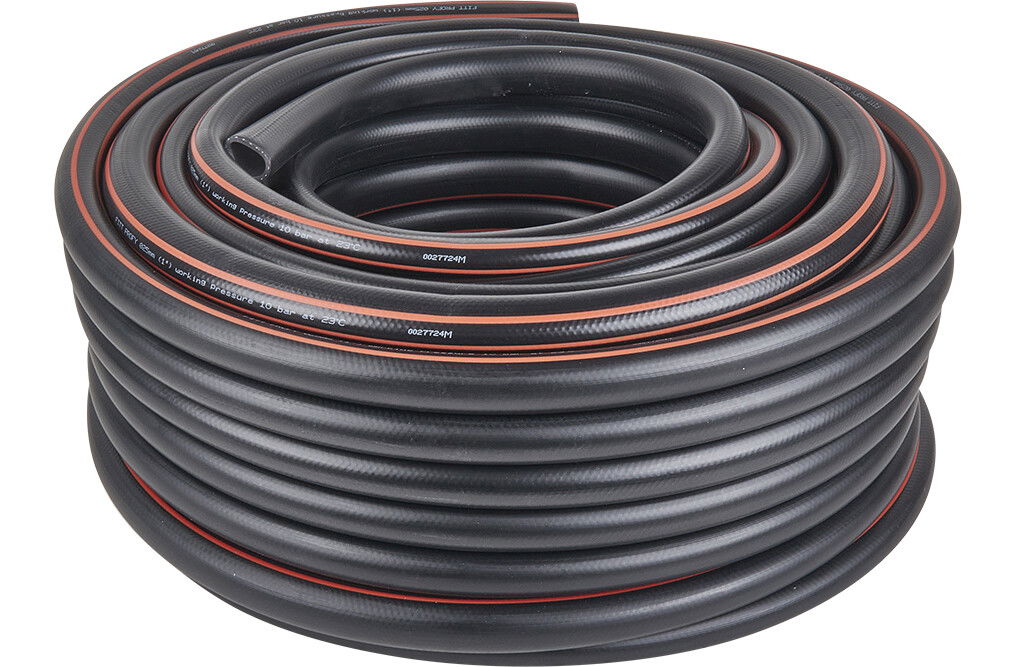 50m Wasserschlauch 1" in schwarz, 30 bar