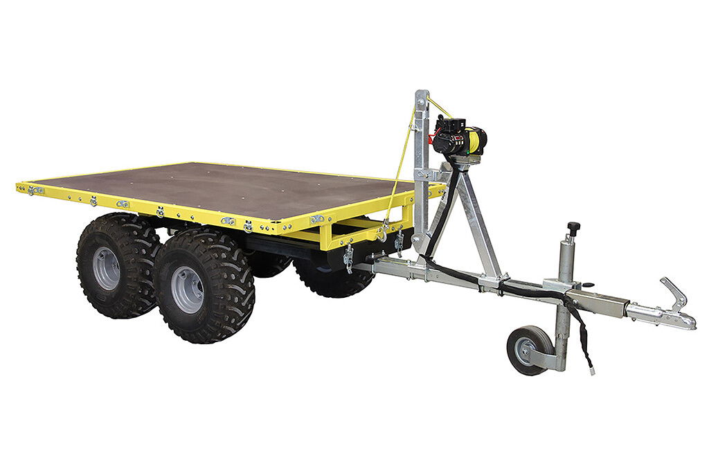 Rückewagen, mit elektrischer Seilwinde und Ladefläche, 1200kg