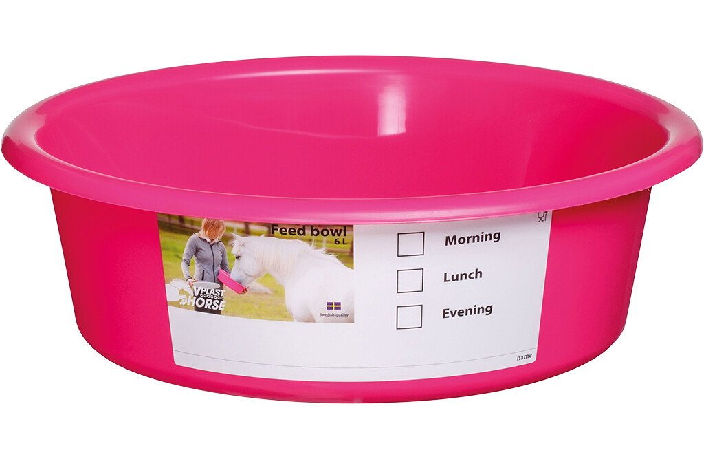 Futterschale für Pferde 6 Liter, rosa