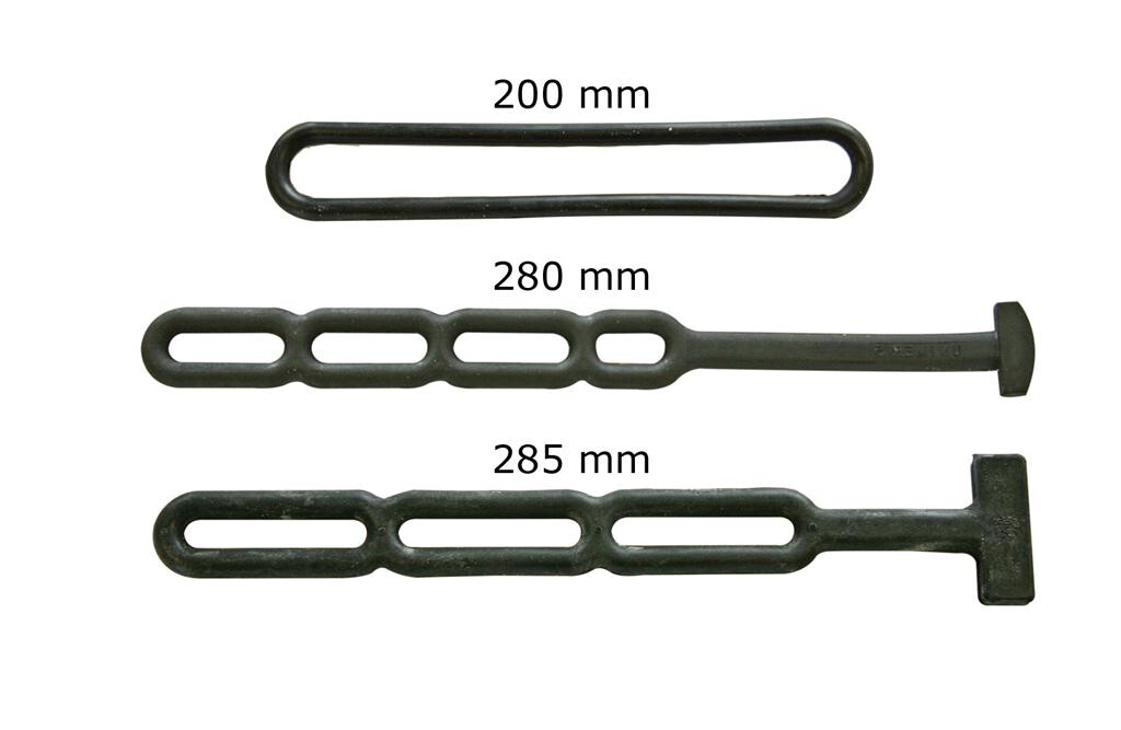 Gummistroppe schwarz, Ausführung wählbar