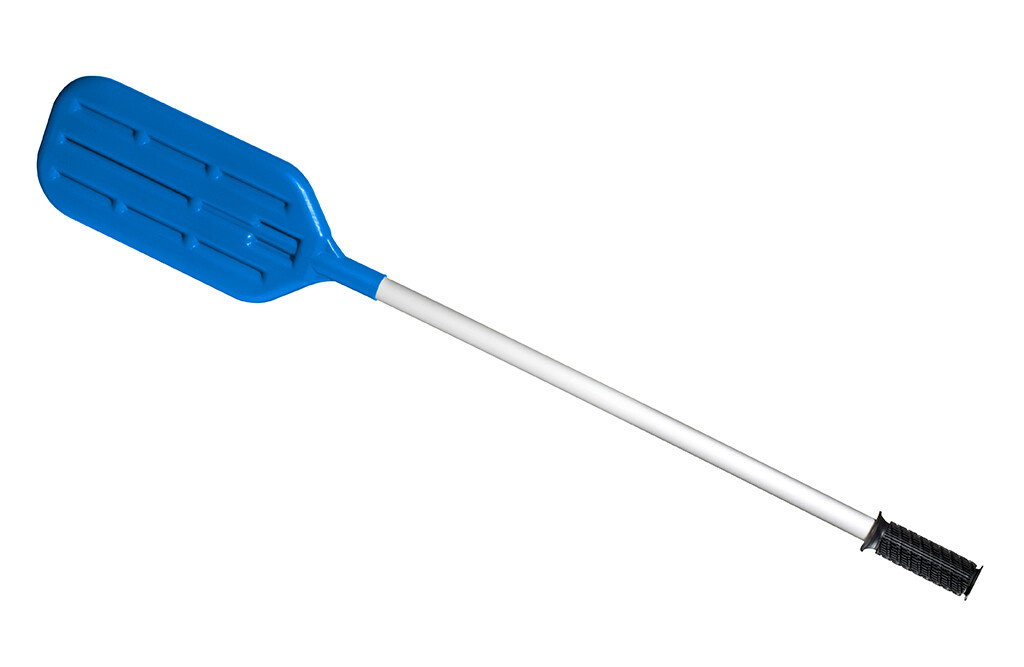 Treibpaddel mit Rassel blau, 107cm Stiel