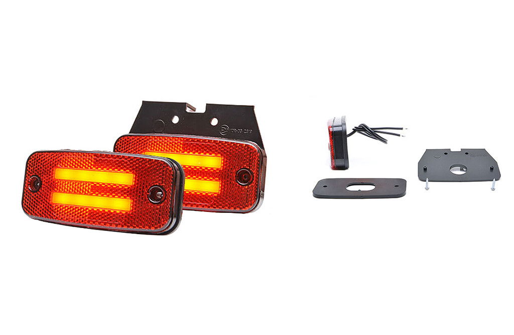 LED-Schlussleuchte 12V/24V, 8xLED, inkl. 22cm Kabel