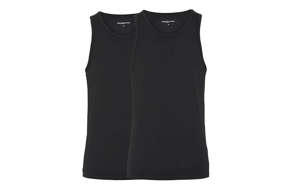 Unterhemd - schwarz, 2 Stück