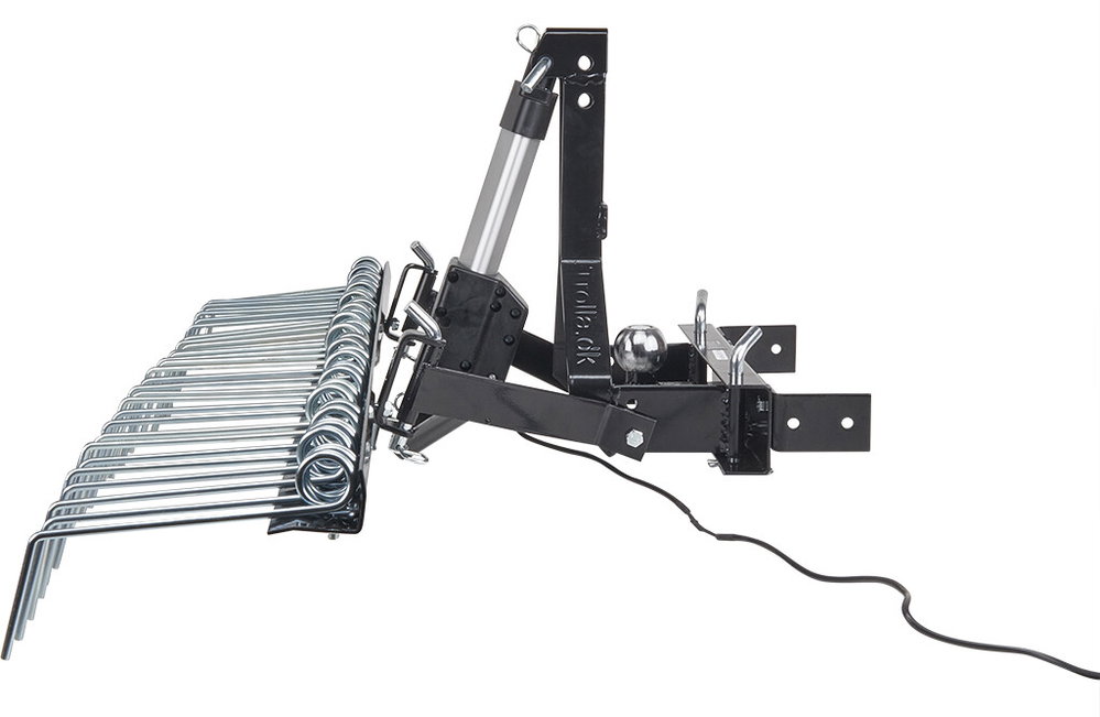 Trolla System Hofrechen 120 cm mit 12V-Elektrohub für Rasentraktor & Quad