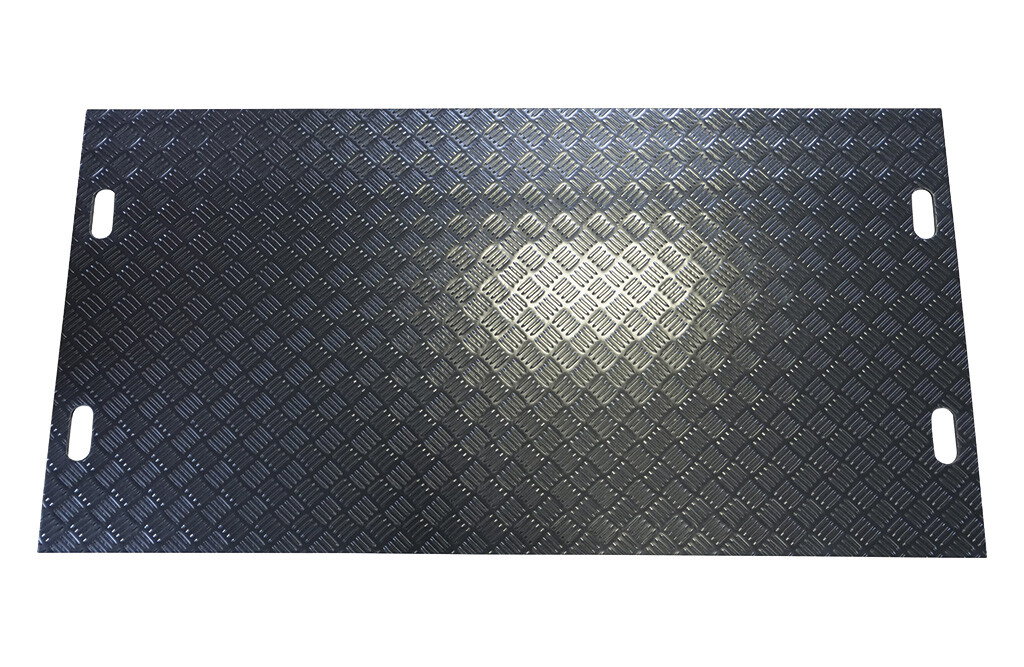 10x Überfahrplatten 30T belastbar, Fahrplatten Kunststoff 200x100x1,5cm