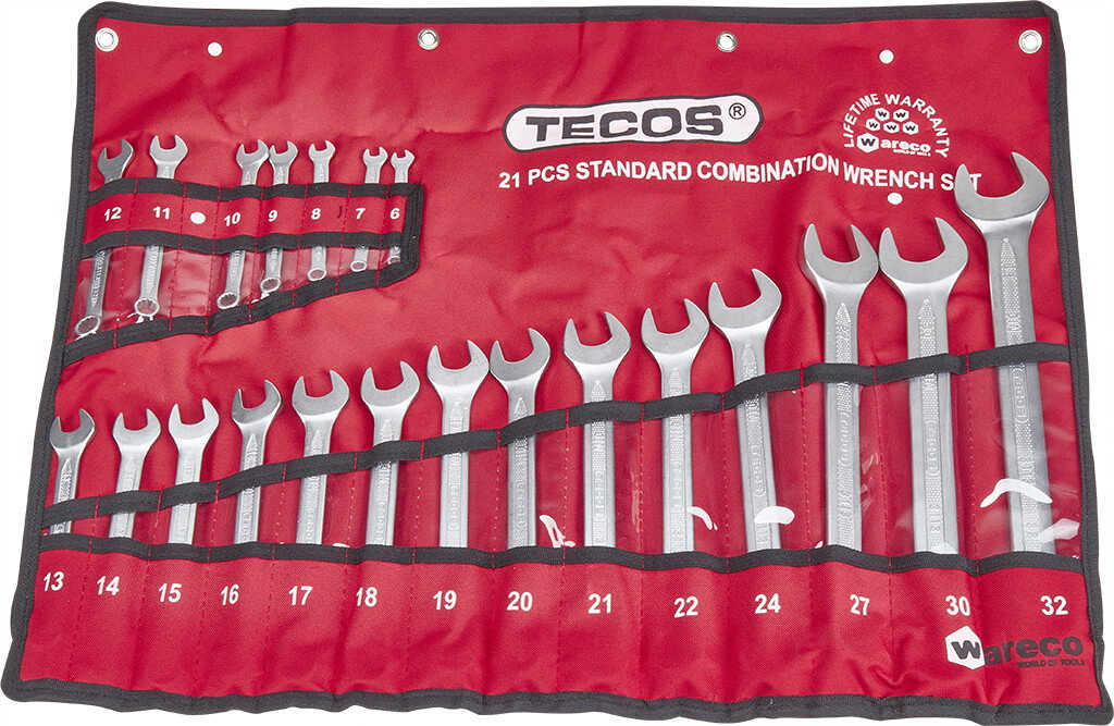 Tecos Ringschlüssel, 21 Stück