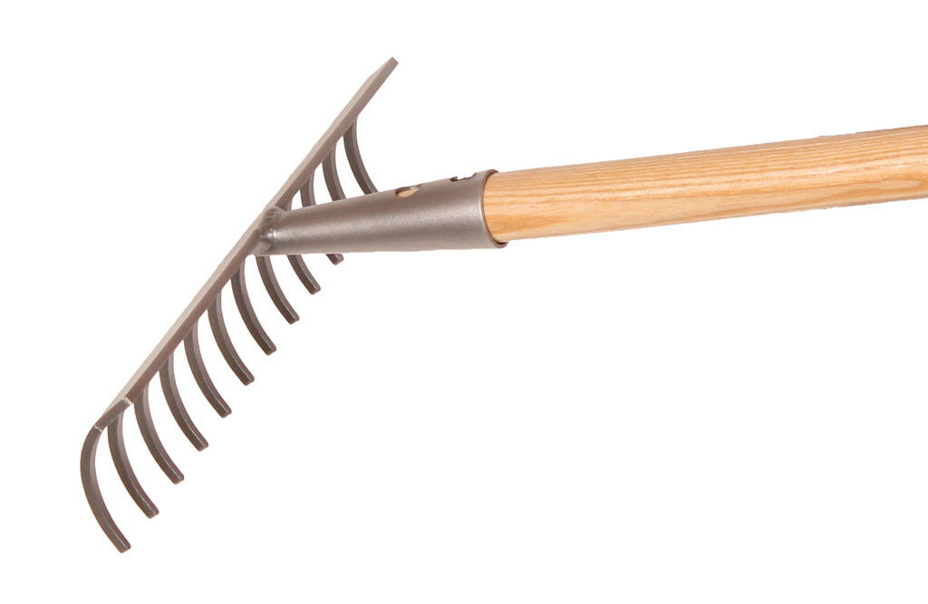 Gartenrechen mit Eschenholzstiel 168cm, 12 Zinken