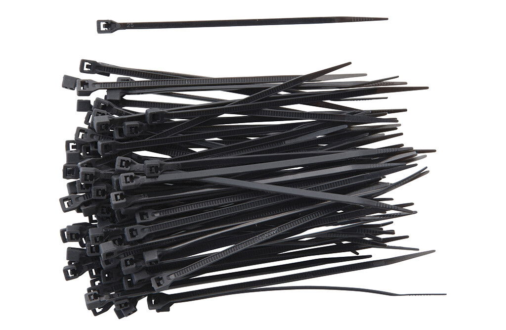 Kabelbinder, schwarz - 100 Stück