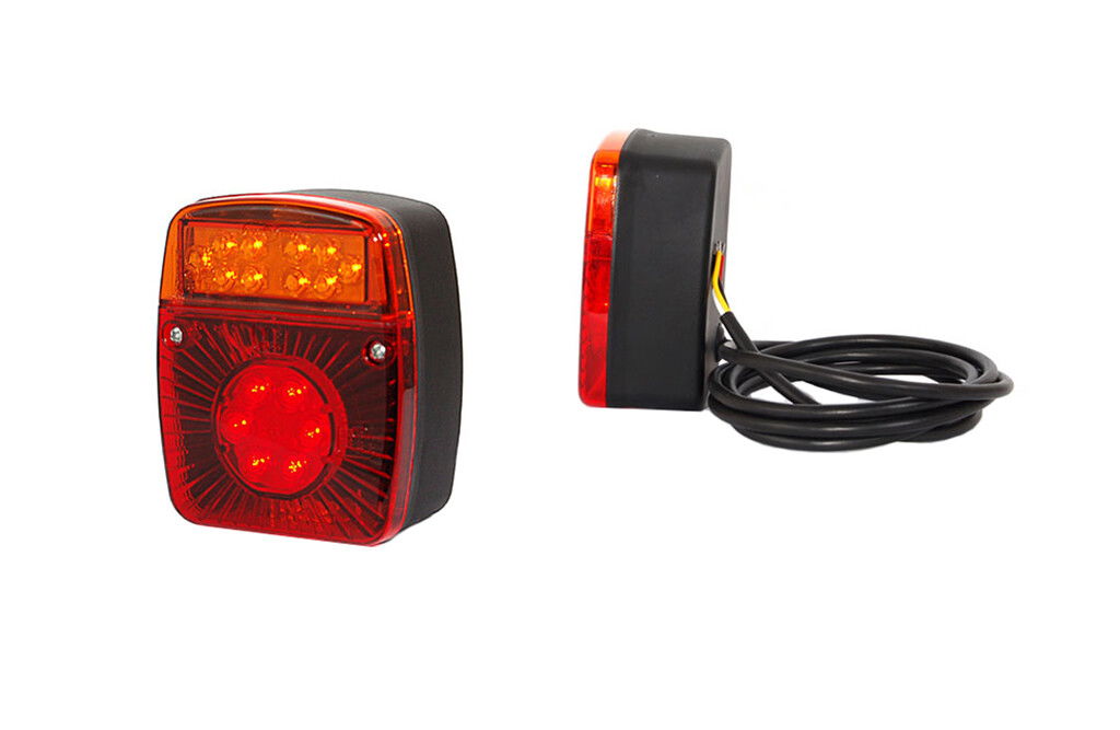 LED-Rücklicht 12V/24V für links und rechts, 2m Kabel