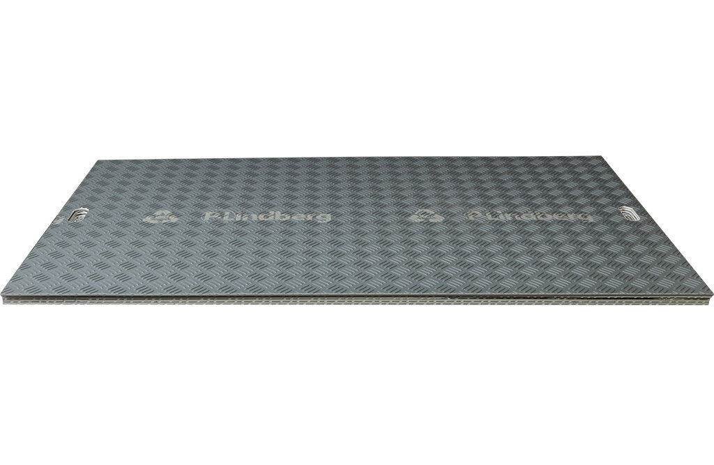 4x Überfahrplatten 6-8T belastbar, Kunststoff Fahrplatten 200x110x0,8cm