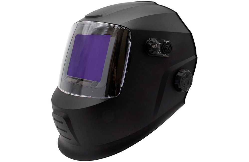 Schweißerhelm mit Solarpanel