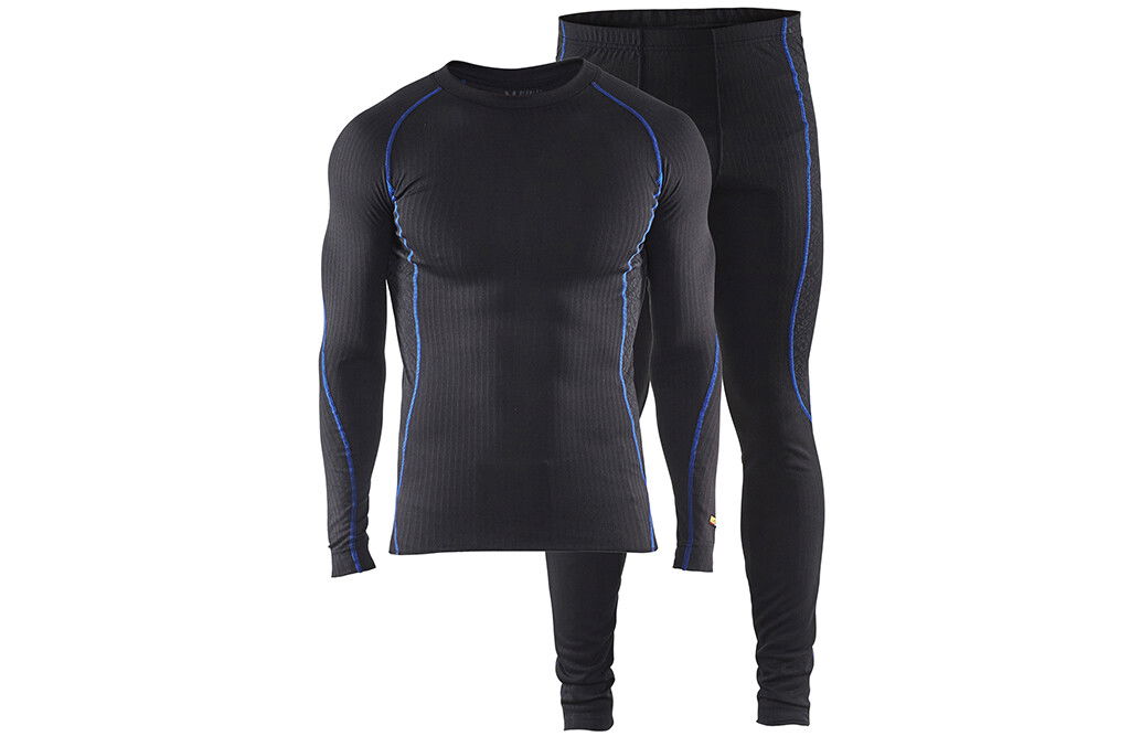 Blåkläder Unterwäsche-Set, leicht - schwarz-kobaltblau