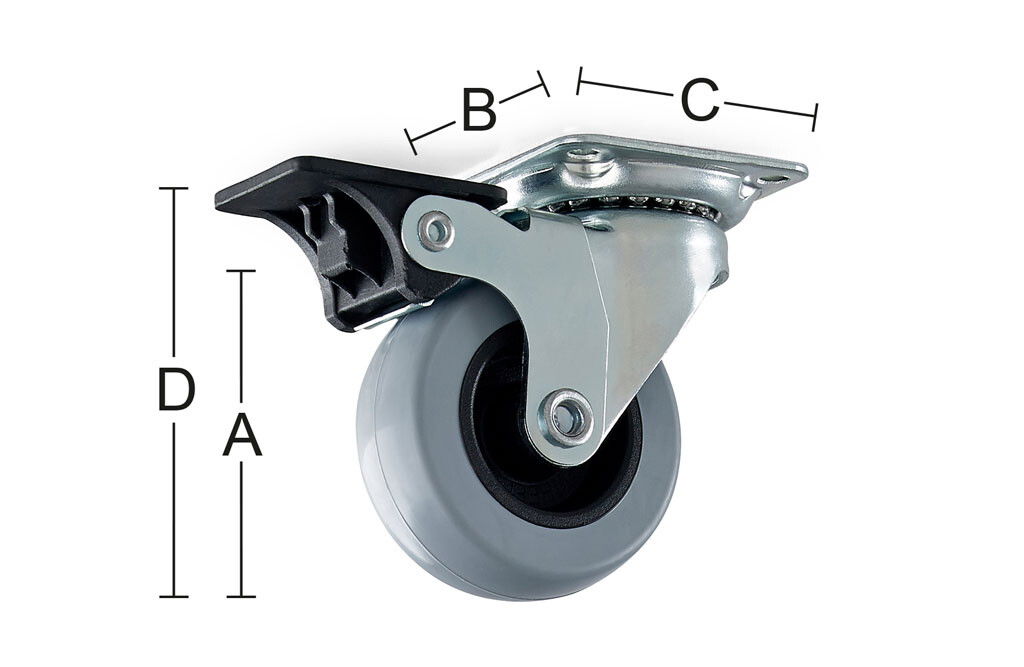 Möbelrollen mit Bremse