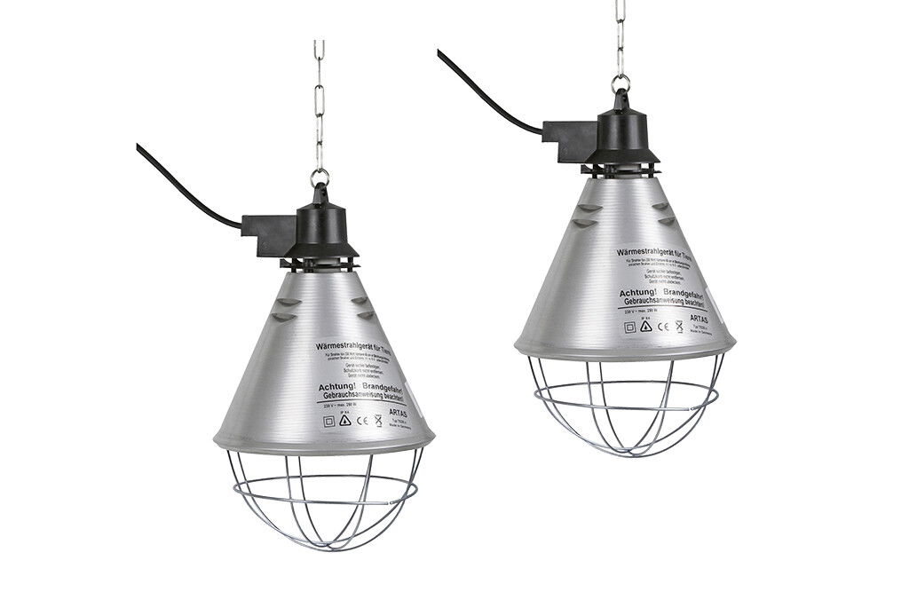 Wärmelampe mit 5 Meter langem Kabel, 2 Stück