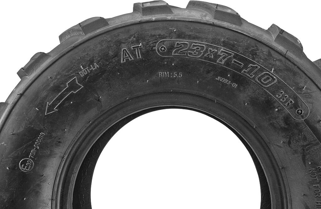 Bereifung, vorne - 23x7-10. W-Profil