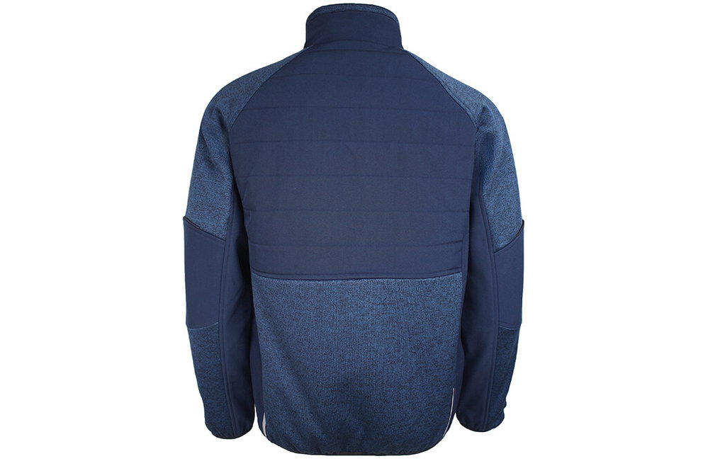 Lyngsøe Strickjacke mit Softshell blau Größe 4XL