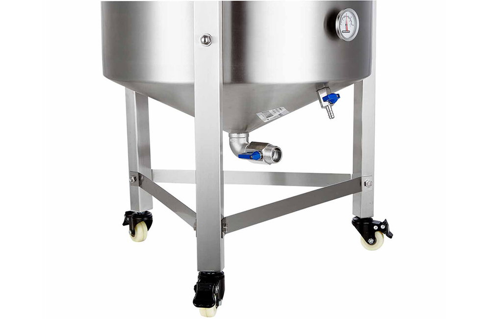 Gärbehälter Edelstahl 100 Liter, mobiler Gärtank