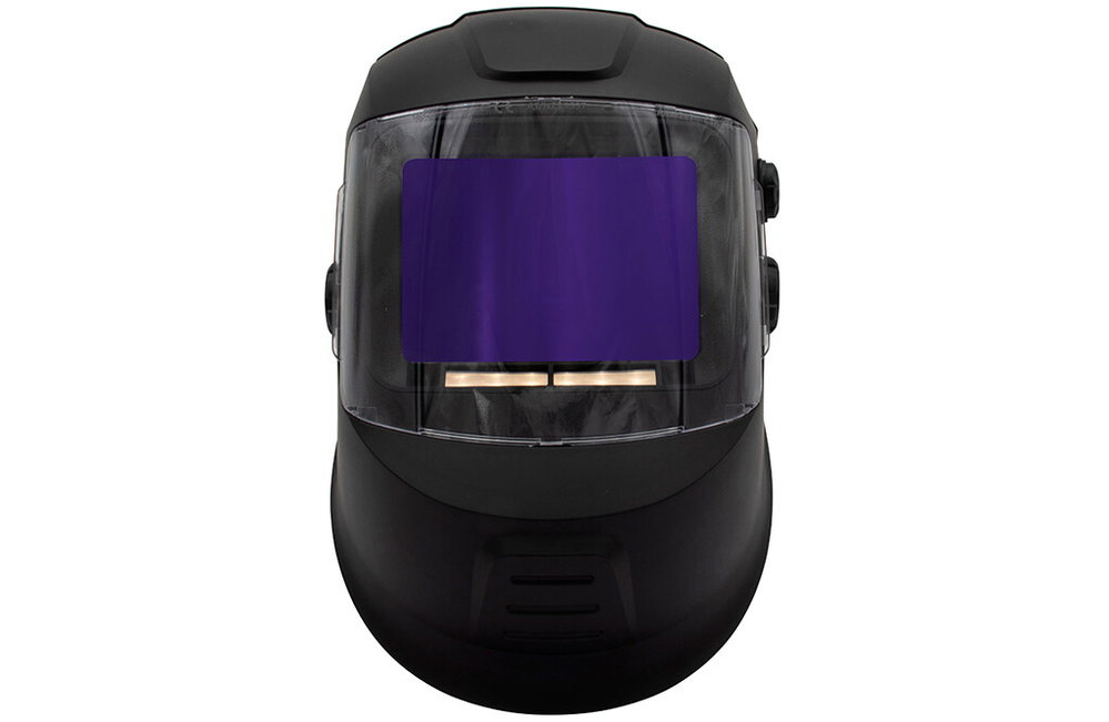 Schweißerhelm mit Solarpanel