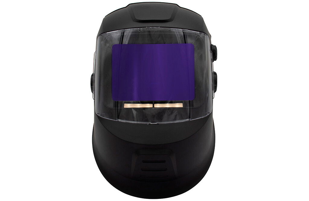 Schweißerhelm mit Solarpanel