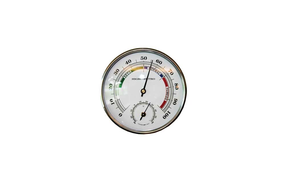 Thermometer/Hygrometer aus Metall
