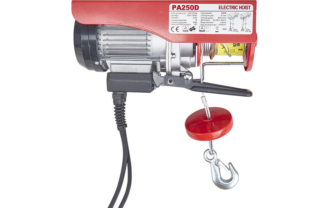 Elektrischer Seilwinde 125/250 kg Flaschenzug