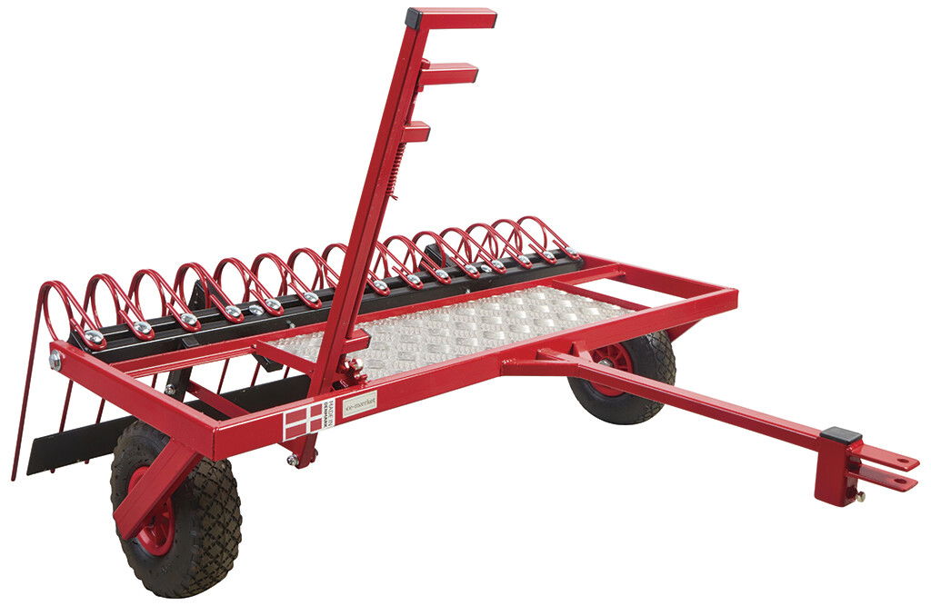 Rechen mit Planierschild für Rasentraktor, Quad & ATV, 115 cm