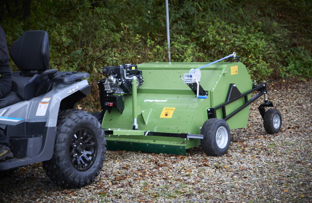 Rasenkehrmaschine & Pferdeäpfelsammler, 120 cm | Agriquad